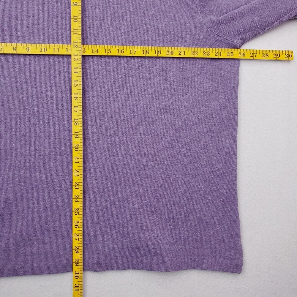 Polo Ralph Lauren Sweater Mens XXL Purple Quarter Zip Pullover Orange Small Pony